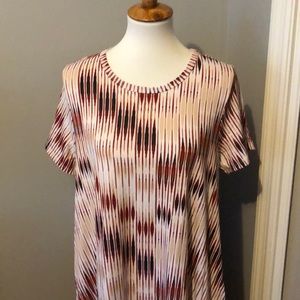Lularoe Jessie Swing Dress Rust Black print Size L